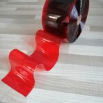 Folia PCV 200x2mm 50mb czerwona transparentna