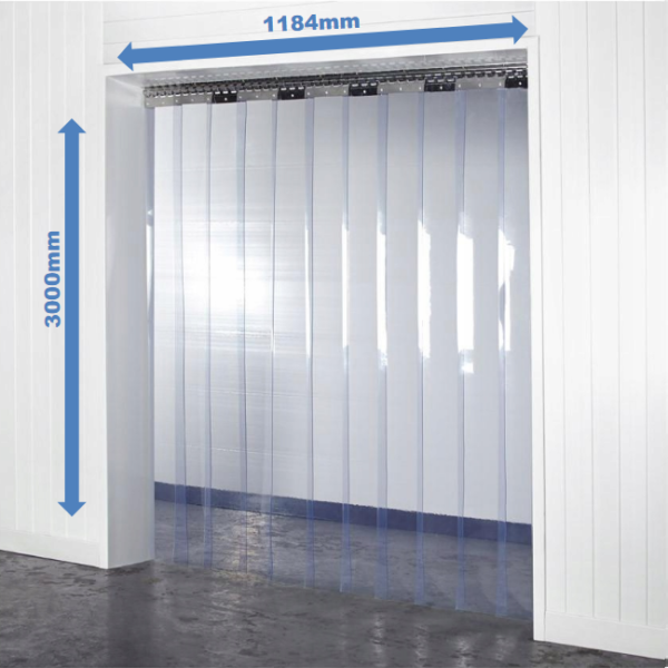 Kurtyna paskowa PCV 1184x3000x2mm standard